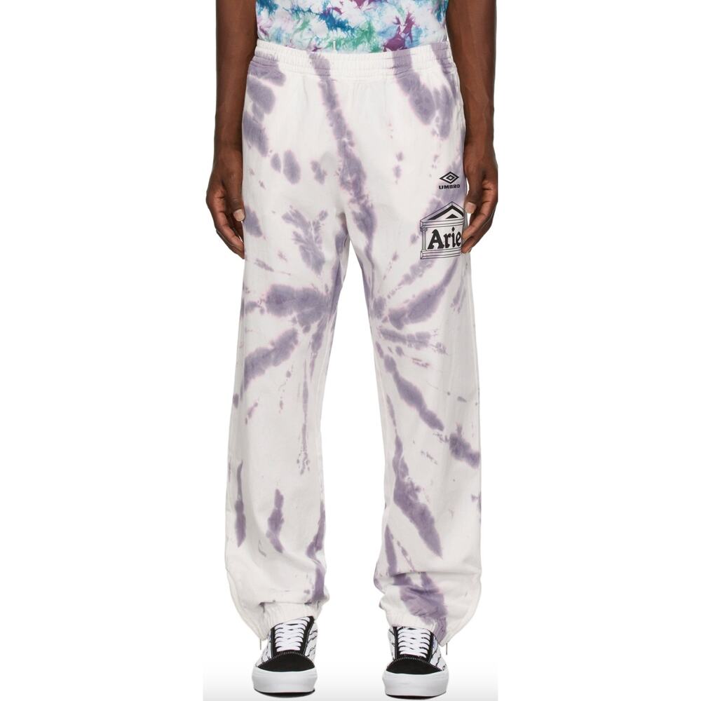 NEW Aries x Umbro White and Purple Tie Dye Edition Pro 64‎ Pants Men's Size XXL
